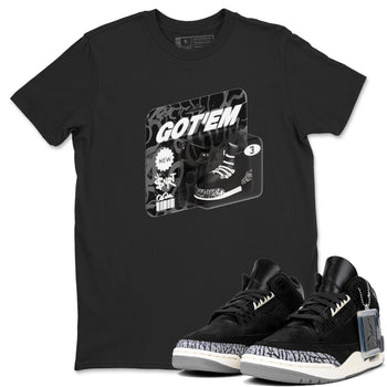 Air Jordan 3 Off Noir shirt to match jordans Vintage Toy Packaging sneaker tees AJ3 Off Noir SNRT Sneaker Release Tees Unisex Black 1 T-Shirt