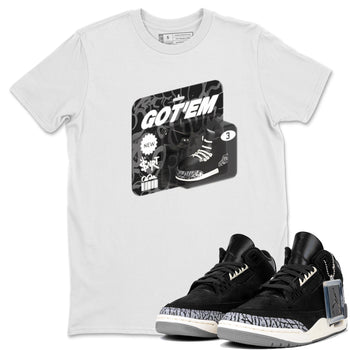 Air Jordan 3 Off Noir shirt to match jordans Vintage Toy Packaging sneaker tees AJ3 Off Noir SNRT Sneaker Release Tees Unisex White 1 T-Shirt