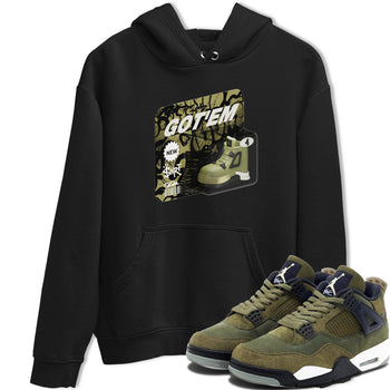 Air Jordan 4 Medium Olive shirt to match jordans Vintage Toy Packaging sneaker tees AJ4 Medium Olive SNRT Sneaker Release Tees Unisex Black 1 T-Shirt
