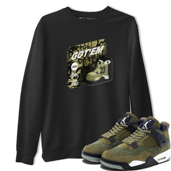 Air Jordan 4 Medium Olive shirt to match jordans Vintage Toy Packaging sneaker tees AJ4 Medium Olive SNRT Sneaker Release Tees Unisex Black 1 T-Shirt