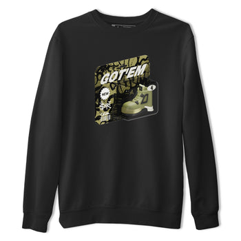 Air Jordan 4 Medium Olive shirt to match jordans Vintage Toy Packaging sneaker tees AJ4 Medium Olive SNRT Sneaker Release Tees Unisex Black 2 T-Shirt