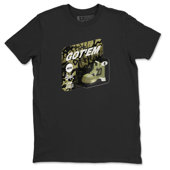 Air Jordan 4 Medium Olive shirt to match jordans Vintage Toy Packaging sneaker tees AJ4 Medium Olive SNRT Sneaker Release Tees Unisex Black 2 T-Shirt