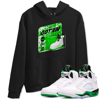 5s Lucky Green shirt to match jordans Vintage Toy Packaging sneaker tees Air Jordan 5 Lucky Green SNRT Sneaker Release Tees Unisex Black 1 T-Shirt