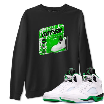 5s Lucky Green shirt to match jordans Vintage Toy Packaging sneaker tees Air Jordan 5 Lucky Green SNRT Sneaker Release Tees Unisex Black 1 T-Shirt