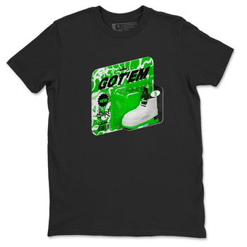 5s Lucky Green shirt to match jordans Vintage Toy Packaging sneaker tees Air Jordan 5 Lucky Green SNRT Sneaker Release Tees Unisex Black 2 T-Shirt