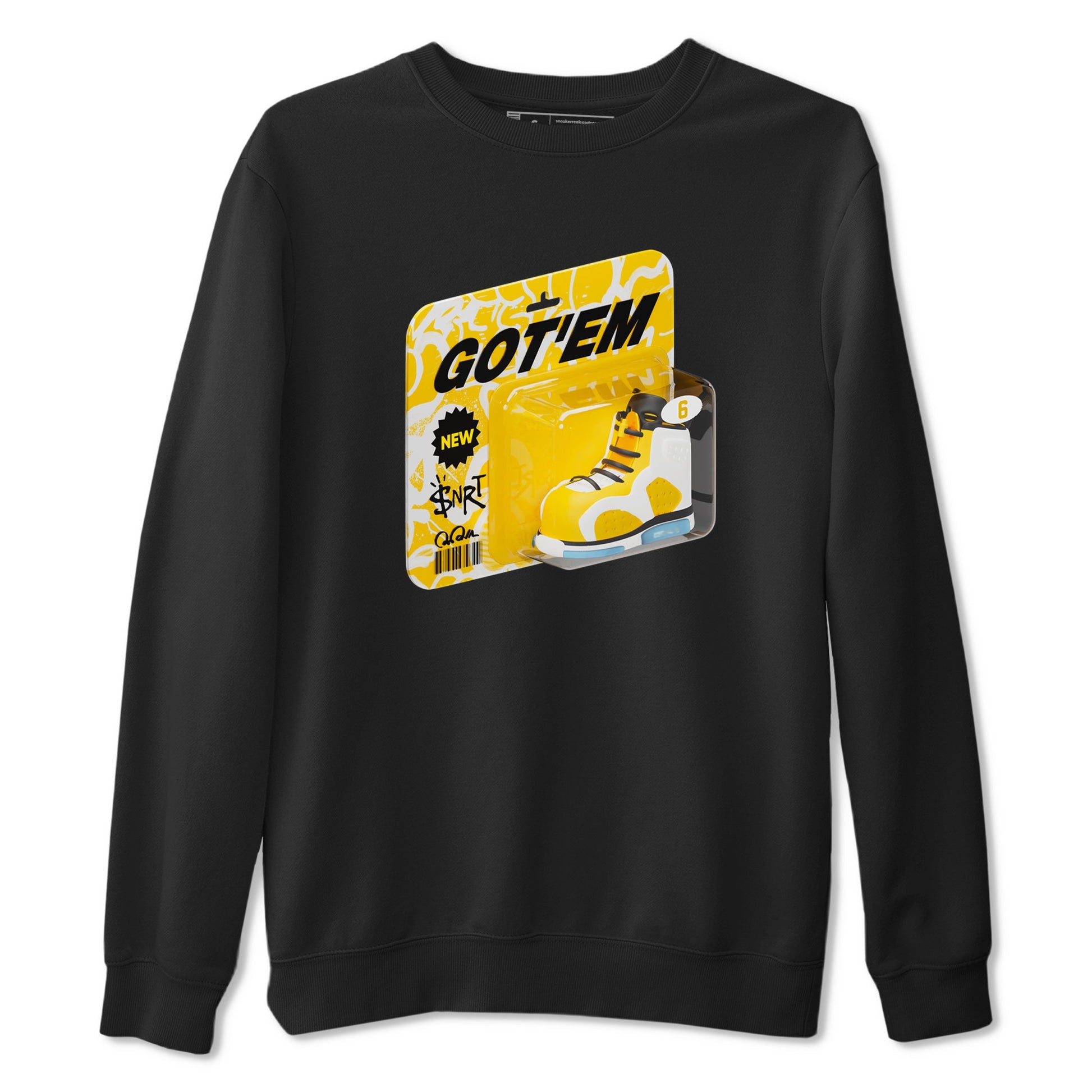 Air Jordan 6 Yellow Ochre shirt to match jordans Vintage Toy Packaging sneaker tees AJ6 Yellow Ochre SNRT Sneaker Release Tees Unisex Black 2 T-Shirt