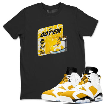 Air Jordan 6 Yellow Ochre shirt to match jordans Vintage Toy Packaging sneaker tees AJ6 Yellow Ochre SNRT Sneaker Release Tees Unisex Black 1 T-Shirt