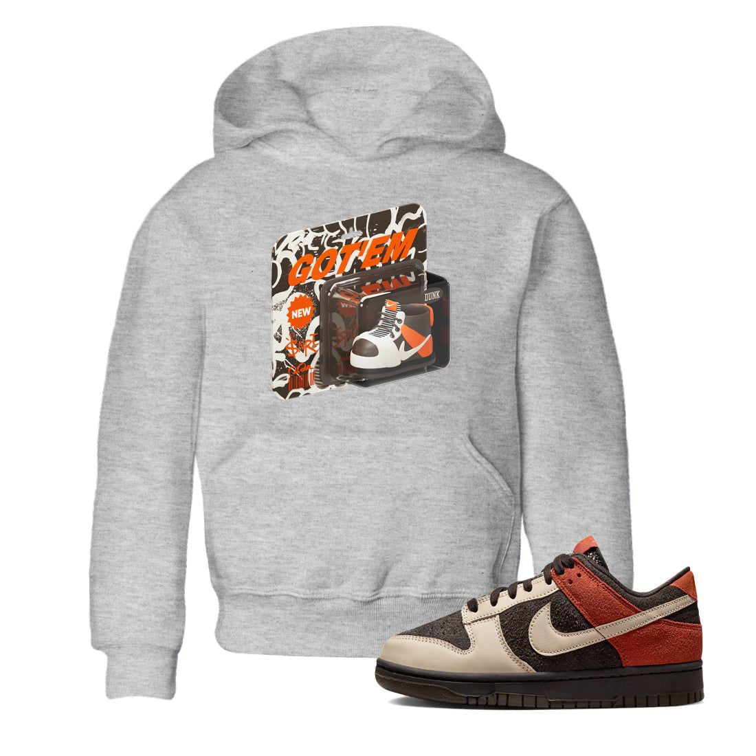 Dunk Red Panda shirt to match jordans Vintage Toy Packaging sneaker tees Nike Dunk LowRed Panda SNRT Sneaker Release Tees Baby Toddler Heather Grey 1 T-Shirt