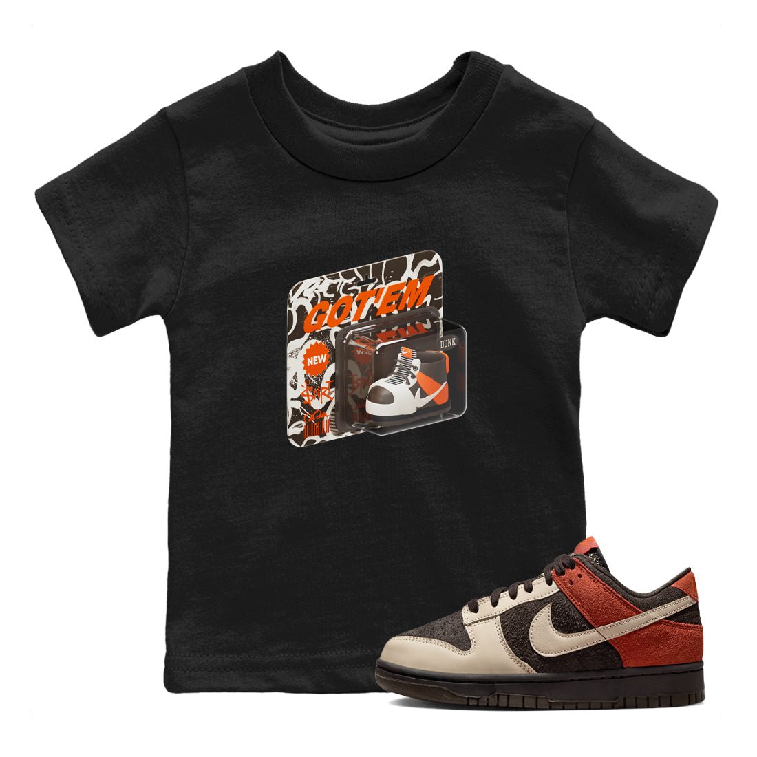 Dunk Red Panda shirt to match jordans Vintage Toy Packaging sneaker tees Nike Dunk LowRed Panda SNRT Sneaker Release Tees Baby Toddler Black 1 T-Shirt