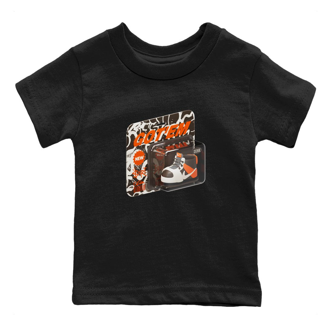 Dunk Red Panda shirt to match jordans Vintage Toy Packaging sneaker tees Nike Dunk LowRed Panda SNRT Sneaker Release Tees Baby Toddler Black 2 T-Shirt