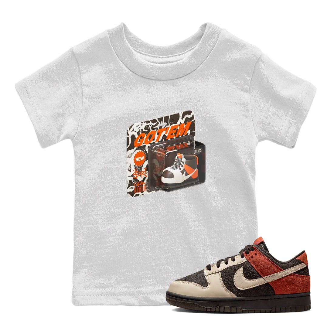 Dunk Red Panda shirt to match jordans Vintage Toy Packaging sneaker tees Nike Dunk LowRed Panda SNRT Sneaker Release Tees Baby Toddler White 1 T-Shirt