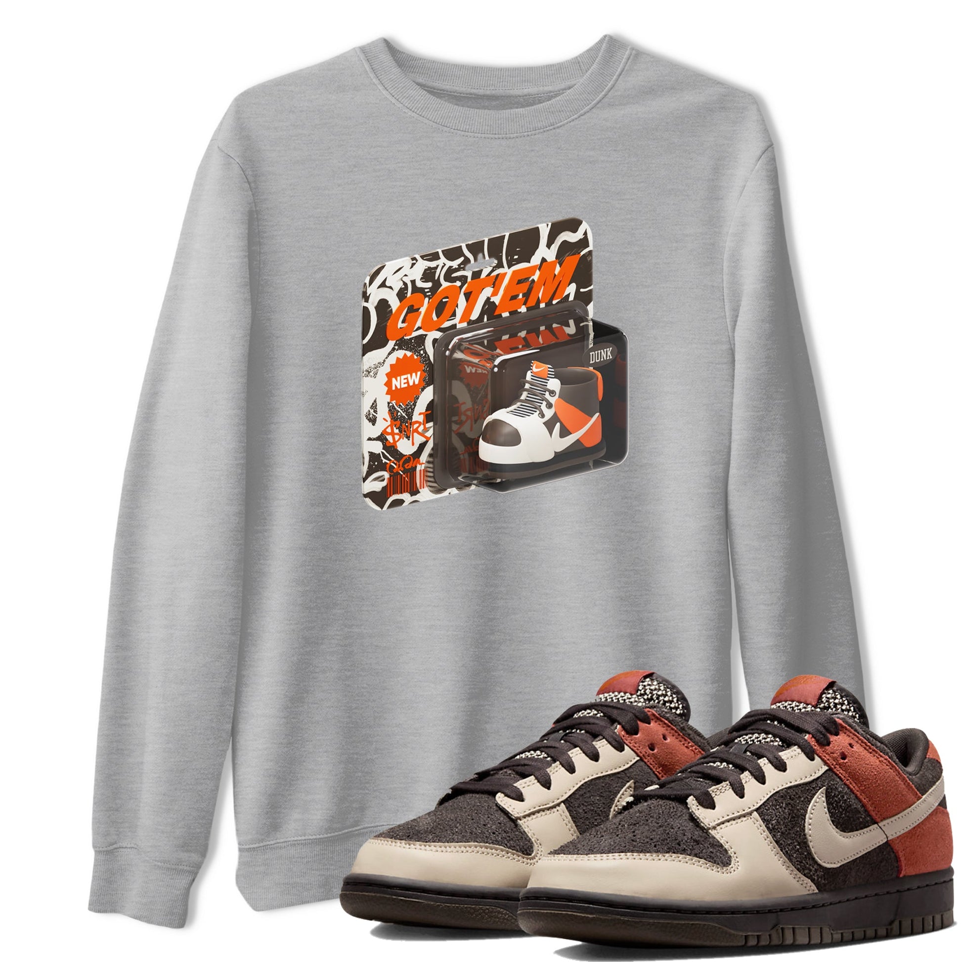 Dunk Red Panda shirt to match jordans Vintage Toy Packaging sneaker tees Nike Dunk LowRed Panda SNRT Sneaker Release Tees Unisex Heather Grey 1 T-Shirt