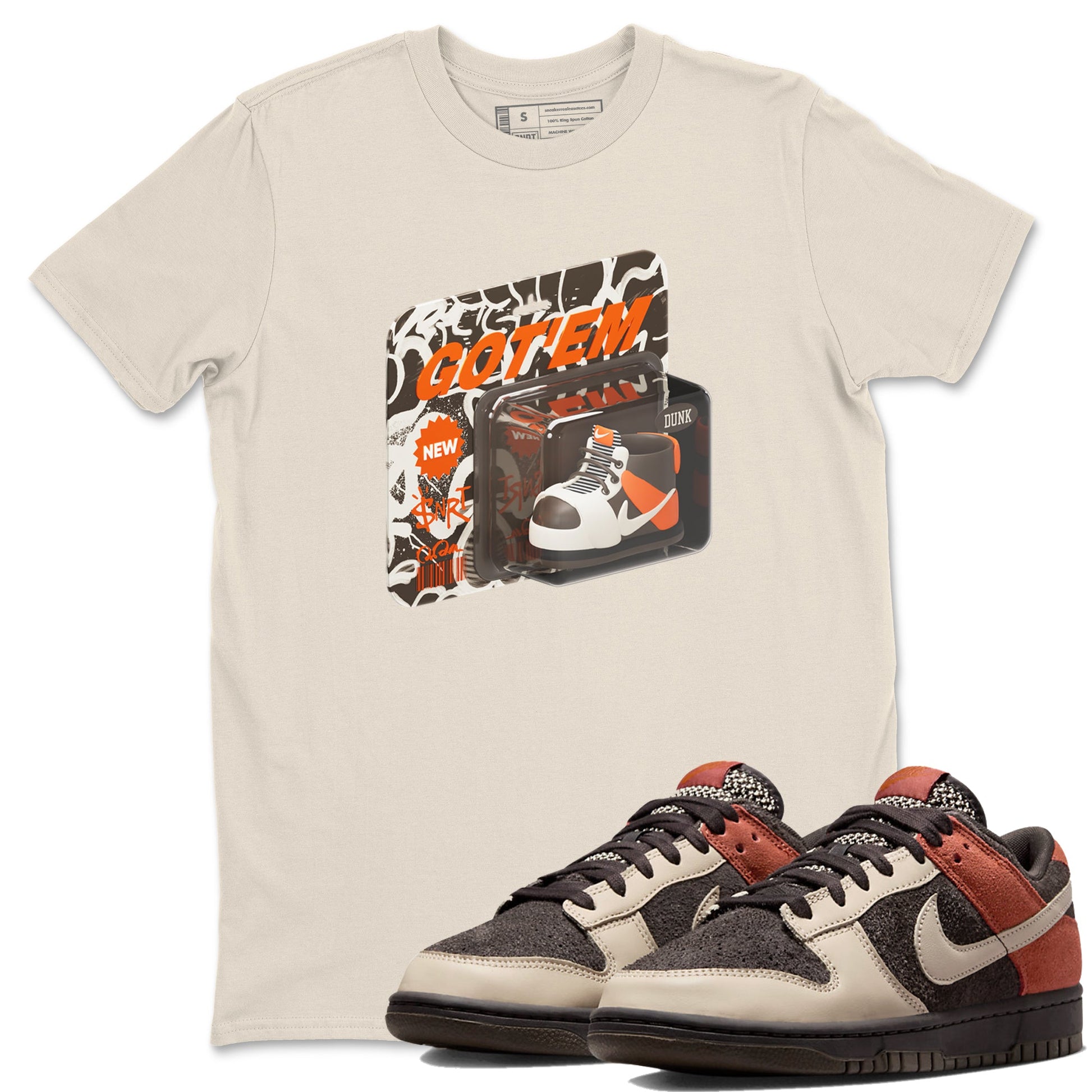 Dunk Red Panda shirt to match jordans Vintage Toy Packaging sneaker tees Nike Dunk LowRed Panda SNRT Sneaker Release Tees Unisex Natural 1 T-Shirt