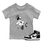 Jordan 1 Black White Sneaker Match Tees Voodoo Doll Sneaker Tees Jordan 1 Black White Sneaker Release Tees Kids Shirts
