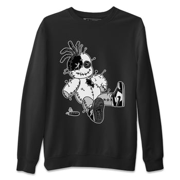 Jordan 1 Black White unique Halloween sneaker tee Voodoo Doll Sneaker Tees Jordan 1 Black White Sneaker Release Tees Unisex Shirts