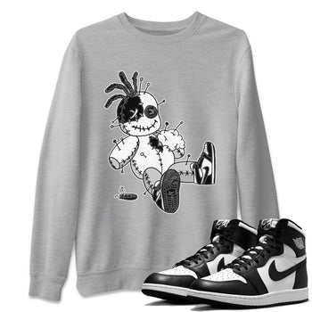 Jordan 1 Black White unique Halloween sneaker tee Voodoo Doll Sneaker Tees Jordan 1 Black White Sneaker Release Tees Unisex Shirts