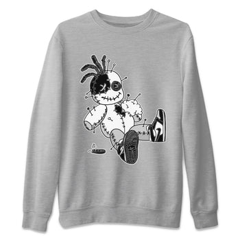 Jordan 1 Black White unique Halloween sneaker tee Voodoo Doll Sneaker Tees Jordan 1 Black White Sneaker Release Tees Unisex Shirts