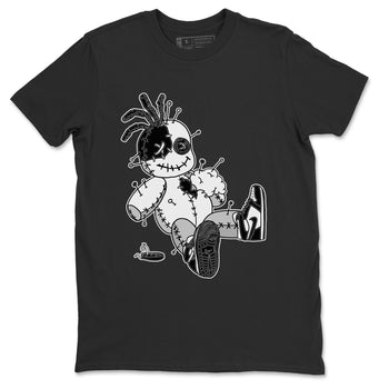Jordan 1 Black White unique Halloween sneaker tee Voodoo Doll Sneaker Tees Jordan 1 Black White Sneaker Release Tees Unisex Shirts