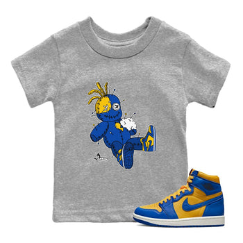 Jordan 1 Game Royal Varsity Maize unique Halloween sneaker tee Voodoo Doll Sneaker Tees Jordan 1 Game Royal Varsity Maize Sneaker Release Tees Kids Shirts