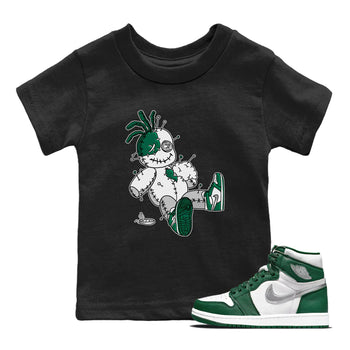 Jordan 1 Gorge Green unique Halloween sneaker tee Voodoo Doll Sneaker Tees Jordan 1 Gorge Green Sneaker Release Tees Kids Shirts