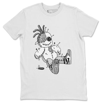 Jordan 1 White Cement unique Halloween sneaker tee Voodoo Doll Sneaker Tees Jordan 1 White Cement Sneaker Release Tees Unisex Shirts