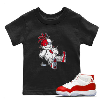Jordan 11 Cherry unique Halloween sneaker tee Voodoo Doll Sneaker Tees Jordan 11 Cherry Sneaker Release Tees Kids Shirts