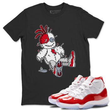 Jordan 11 Cherry unique Halloween sneaker tee Voodoo Doll Sneaker Tees Jordan 11 Cherry Sneaker Release Tees Unisex Shirts