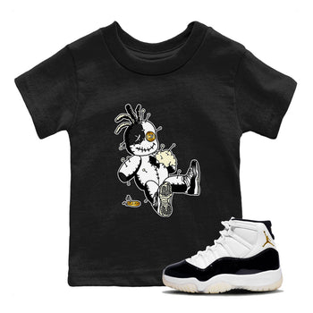 Air Jordan 11 Gratitude shirt to match jordans Voodoo Doll sneaker tees Jordan 11 Retro Gratitude SNRT Sneaker Tees Sneaker Matching Cotton Shirt baby toddler Black 1 cotton Shirt