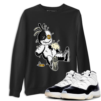 Air Jordan 11 Gratitude shirt to match jordans Voodoo Doll sneaker tees Jordan 11 Retro Gratitude SNRT Sneaker Tees Sneaker Matching Cotton Shirt unisex cotton Black 1 crew neck shirt