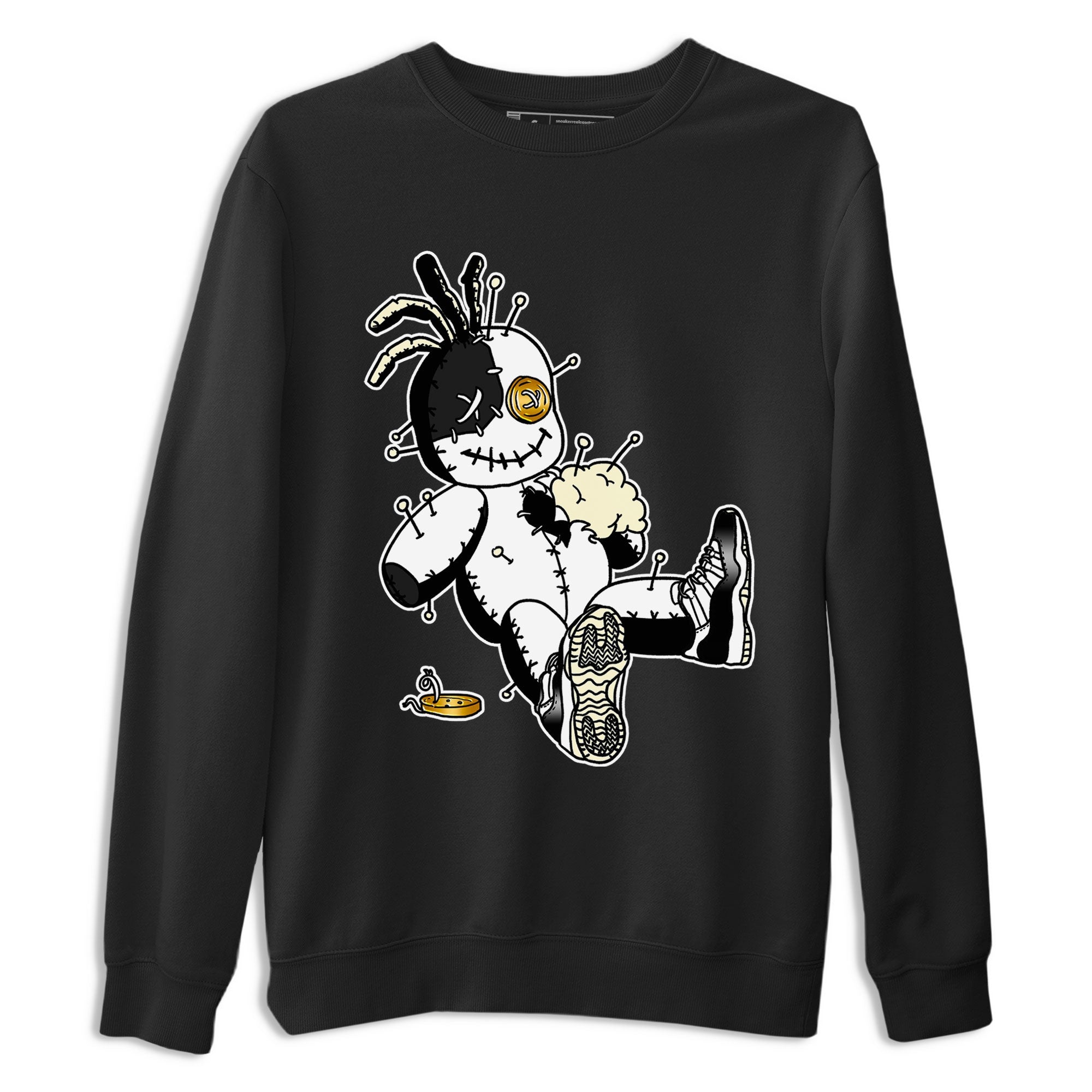 Air Jordan 11 Gratitude shirt to match jordans Voodoo Doll sneaker tees Jordan 11 Retro Gratitude SNRT Sneaker Tees Sneaker Matching Cotton Shirt unisex cotton Black 2 crew neck shirt