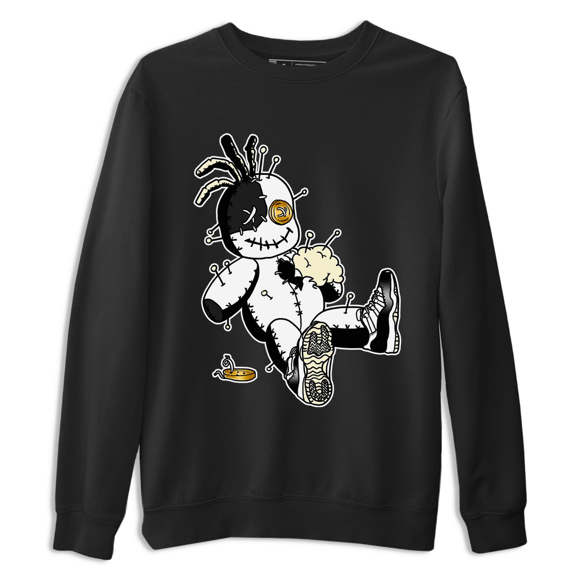 Air Jordan 11 Gratitude shirt to match jordans Voodoo Doll sneaker tees Jordan 11 Retro Gratitude SNRT Sneaker Tees Sneaker Matching Cotton Shirt unisex cotton Black 2 crew neck shirt