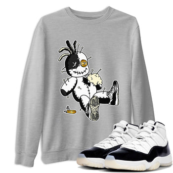 Air Jordan 11 Gratitude shirt to match jordans Voodoo Doll sneaker tees Jordan 11 Retro Gratitude SNRT Sneaker Tees Sneaker Matching Cotton Shirt unisex cotton Heather Grey 1 crew neck shirt