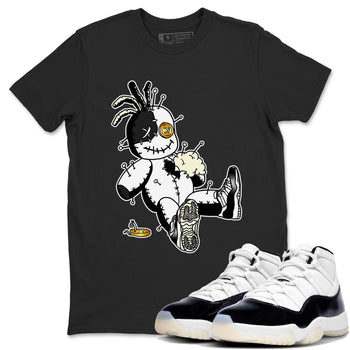 Air Jordan 11 Gratitude shirt to match jordans Voodoo Doll sneaker tees Jordan 11 Retro Gratitude SNRT Sneaker Tees Sneaker Matching Cotton Shirt unisex cotton Black 1 crew neck shirt