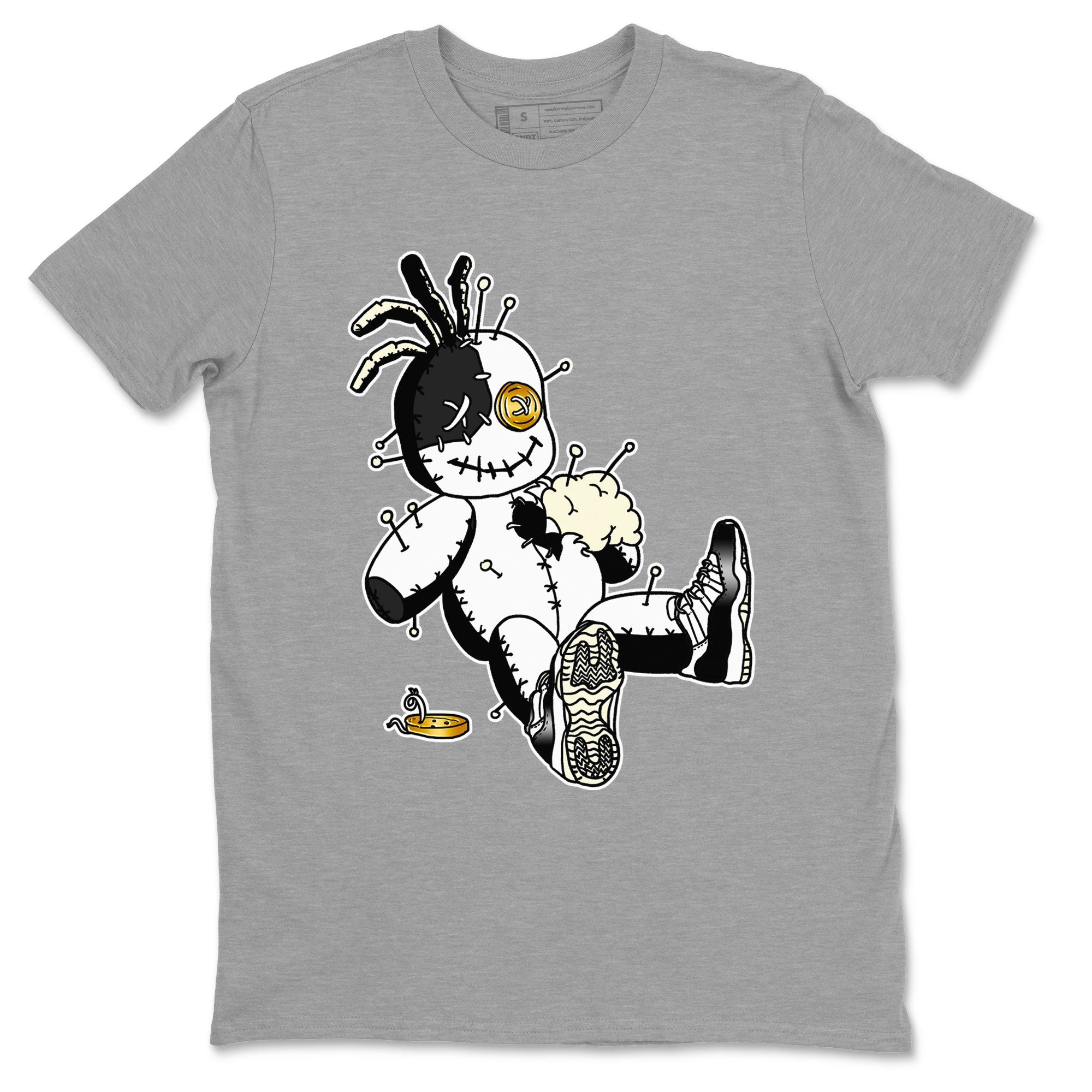 Air Jordan 11 Gratitude shirt to match jordans Voodoo Doll sneaker tees Jordan 11 Retro Gratitude SNRT Sneaker Tees Sneaker Matching Cotton Shirt unisex cotton Heather Grey 2 crew neck shirt