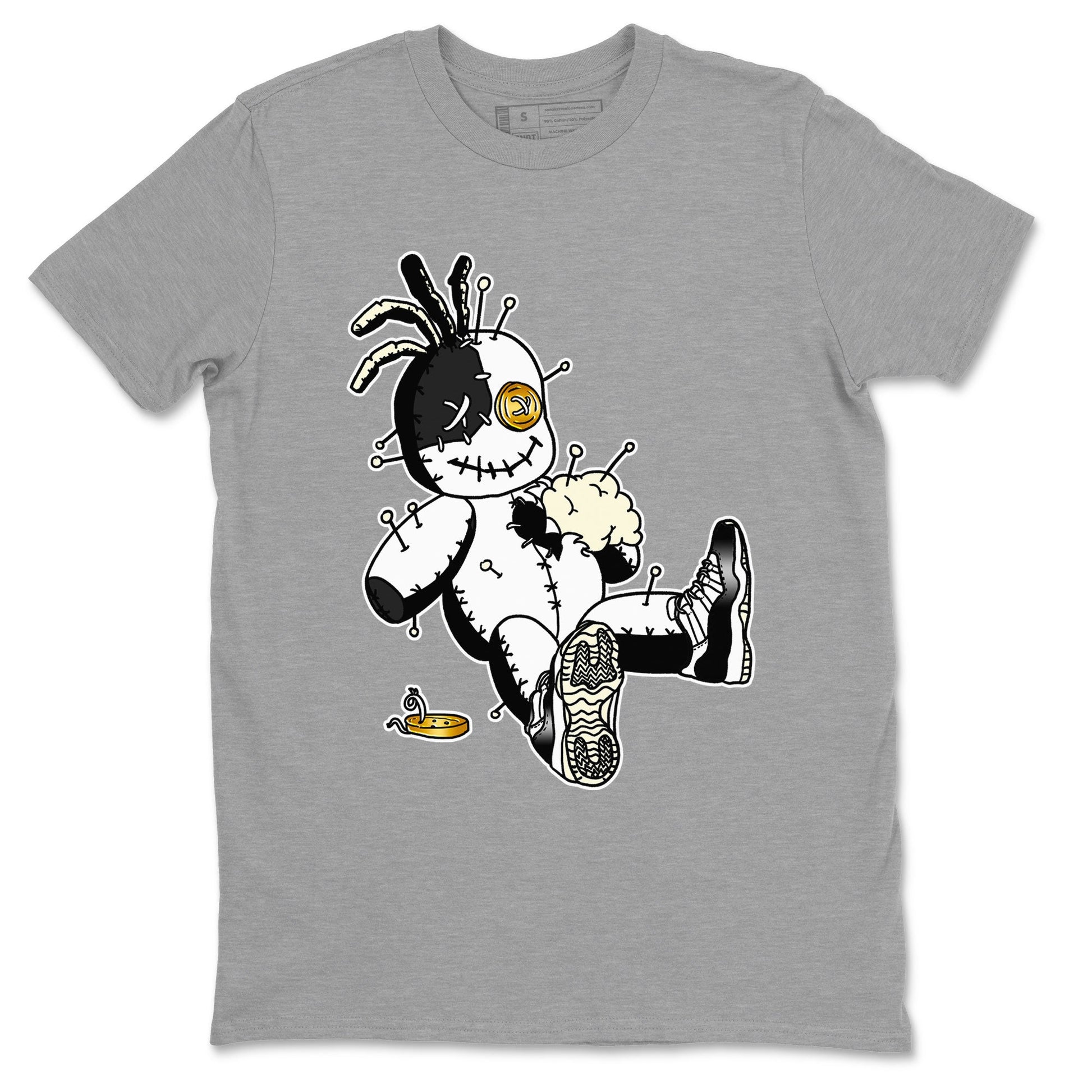 Air Jordan 11 Gratitude shirt to match jordans Voodoo Doll sneaker tees Jordan 11 Retro Gratitude SNRT Sneaker Tees Sneaker Matching Cotton Shirt unisex cotton Heather Grey 2 crew neck shirt