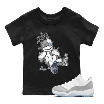 Air Jordan 11 White Cement unique Halloween sneaker tee Voodoo Doll Sneaker Tees Jordan 11 Retro White Cement Sneaker Release Tees Kids Shirts Black 1
