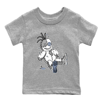 Air Jordan 11 White Cement unique Halloween sneaker tee Voodoo Doll Sneaker Tees Jordan 11 Retro White Cement Sneaker Release Tees Kids Shirts Heather Grey 2