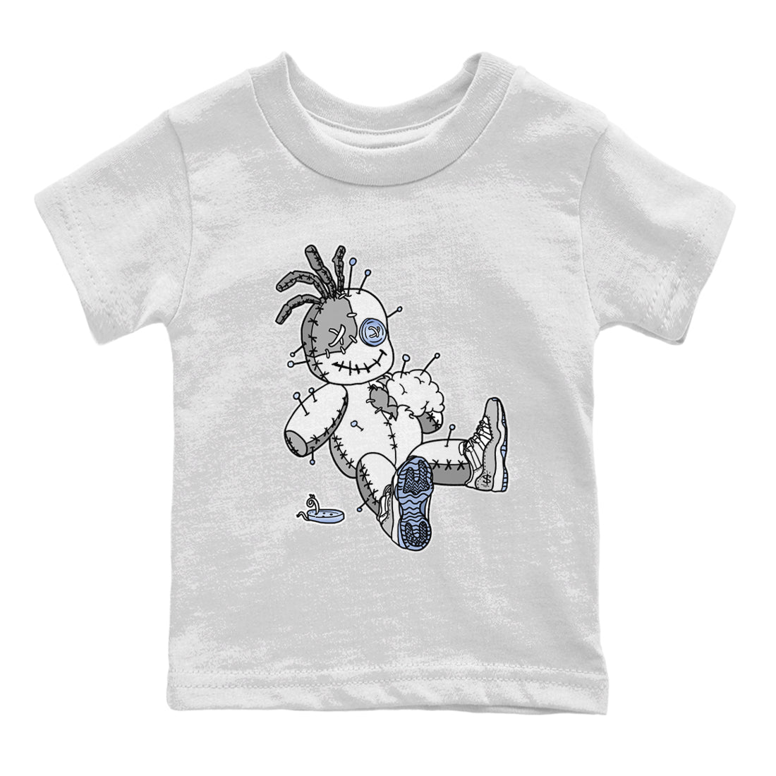 Air Jordan 11 White Cement unique Halloween sneaker tee Voodoo Doll Sneaker Tees Jordan 11 Retro White Cement Sneaker Release Tees Kids Shirts White 2