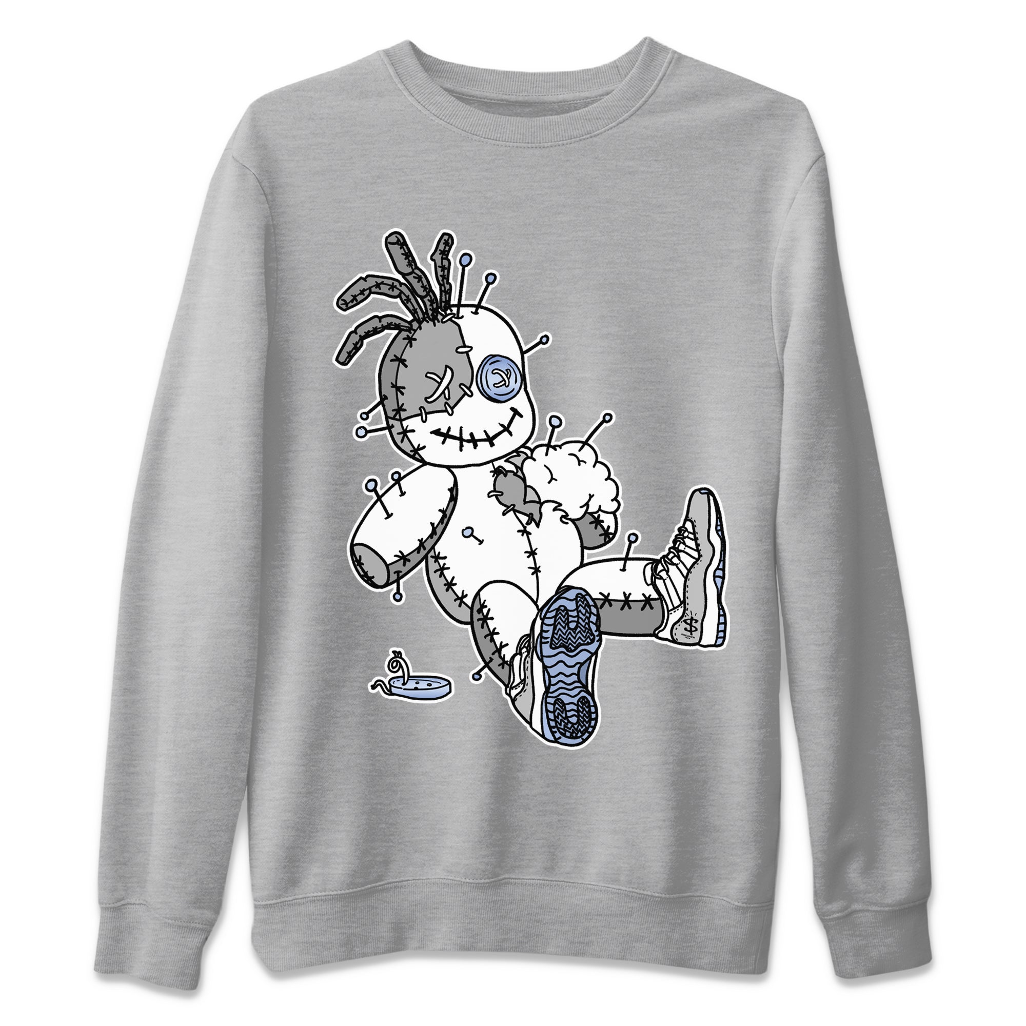 Air Jordan 11 White Cement unique Halloween sneaker tee Voodoo Doll Sneaker Tees Jordan 11 Retro White Cement Sneaker Release Tees Unisex Shirts Heather Grey 2