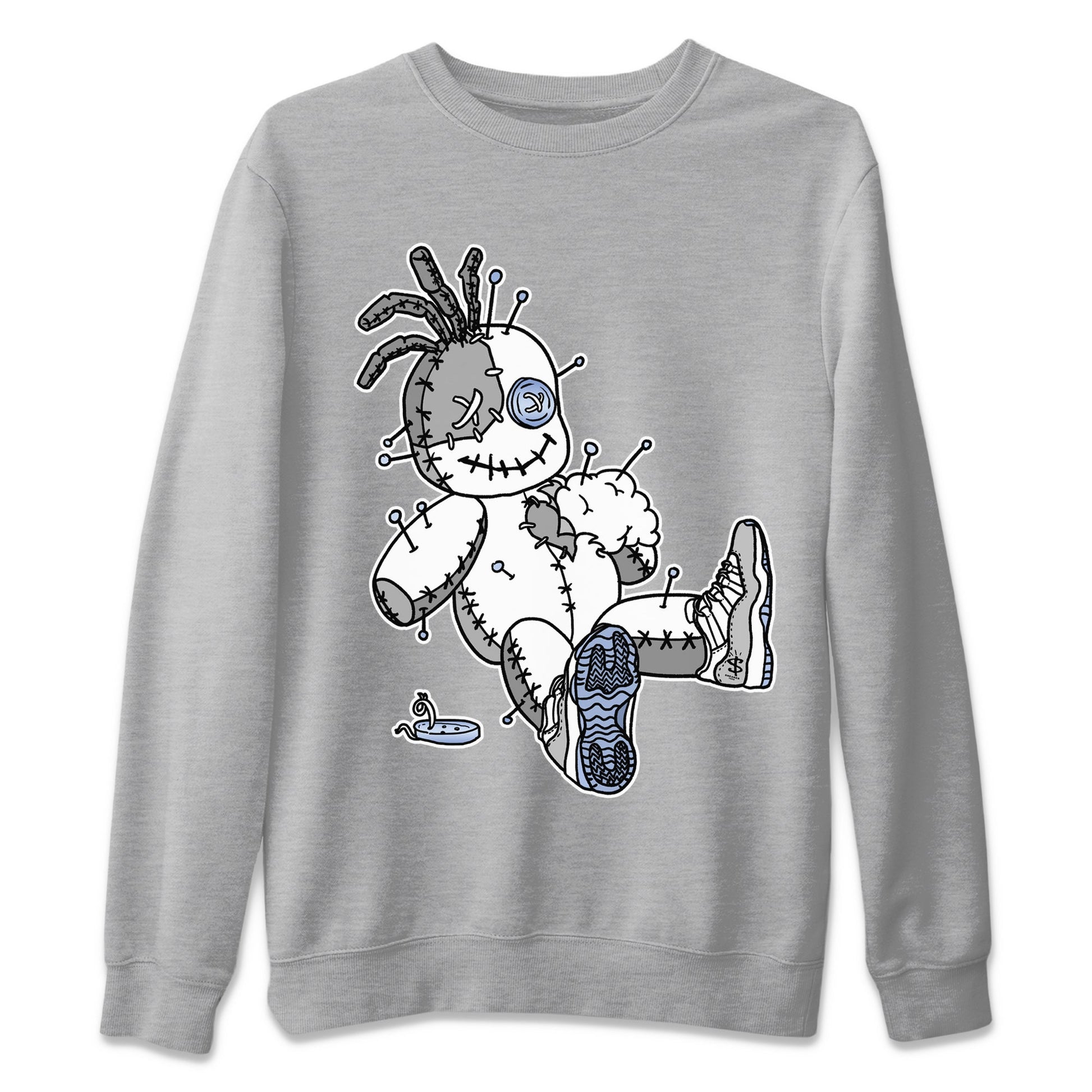 Air Jordan 11 White Cement unique Halloween sneaker tee Voodoo Doll Sneaker Tees Jordan 11 Retro White Cement Sneaker Release Tees Unisex Shirts Heather Grey 2