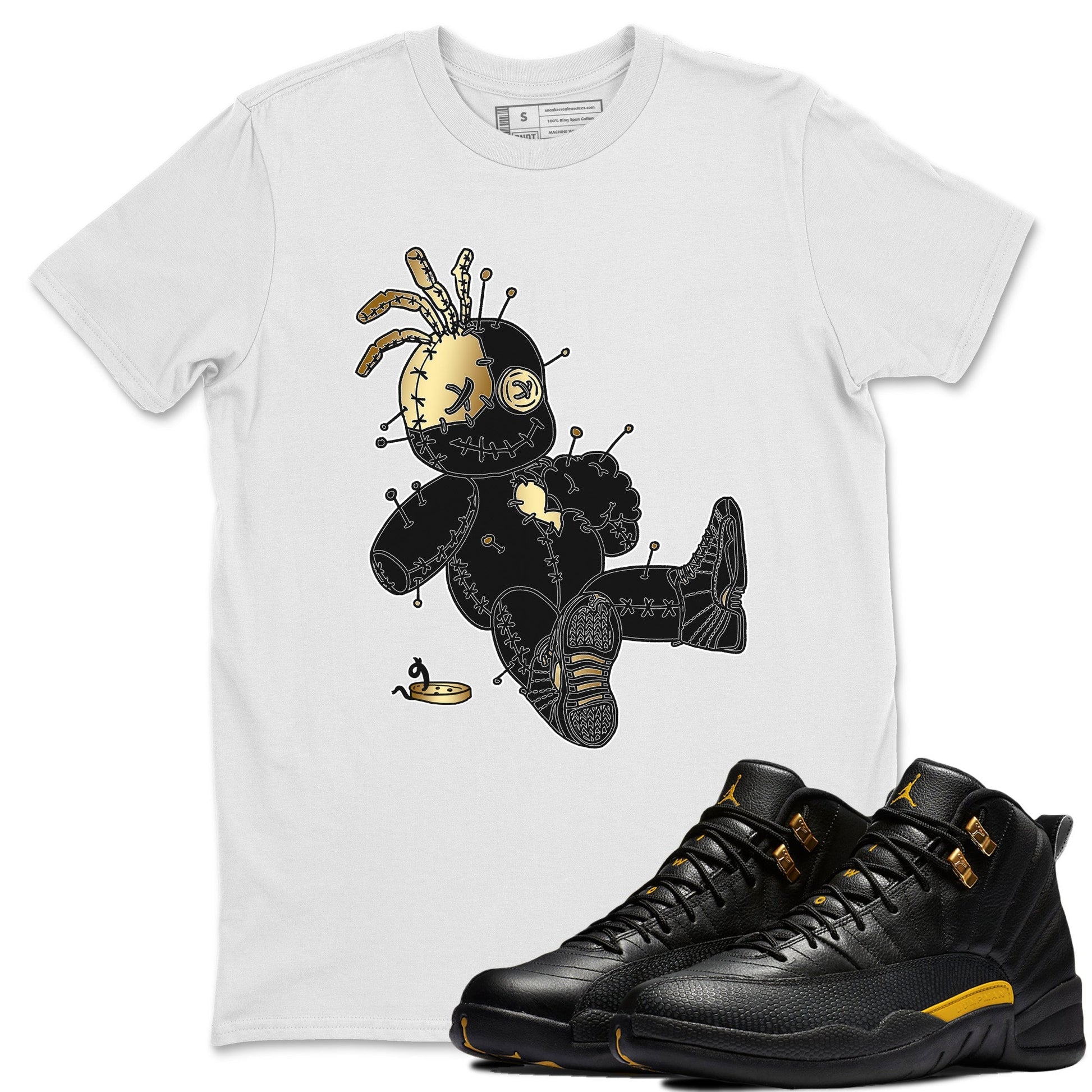 Jordan 12 Black Taxi Sneaker Match Tees Voodoo Doll Sneaker Tees Jordan 12 Black Taxi Sneaker Release Tees Unisex Shirts