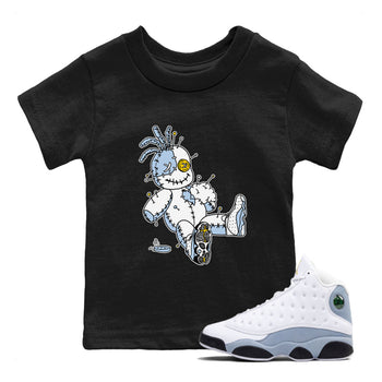 13s Blue Grey shirt to match jordans Voodoo Doll sneaker tees Air Jordan 13 Retro Blue Grey SNRT sneaker release tees baby toddler Black 1 cotton Shirt