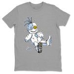 13s Blue Grey shirt to match jordans Voodoo Doll sneaker tees Air Jordan 13 Retro Blue Grey SNRT Sneaker Release Tees unisex cotton Heather Grey 2 crew neck shirt