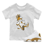 Jordan Retro 13 Wheat Sneaker Matching Tee Voodoo Doll Sneaker Tees 13 Wheat Sneaker T-Shirt Kids Shirts White 1