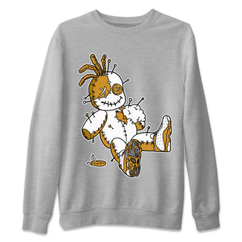 Jordan Retro 13 Wheat Sneaker Matching Tee Voodoo Doll Sneaker Tees 13 Wheat Sneaker T-Shirt Unisex Shirts Heather Grey 2