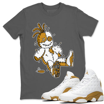 Jordan Retro 13 Wheat Sneaker Matching Tee Voodoo Doll Sneaker Tees 13 Wheat Sneaker T-Shirt Unisex Shirts Cool Grey 1
