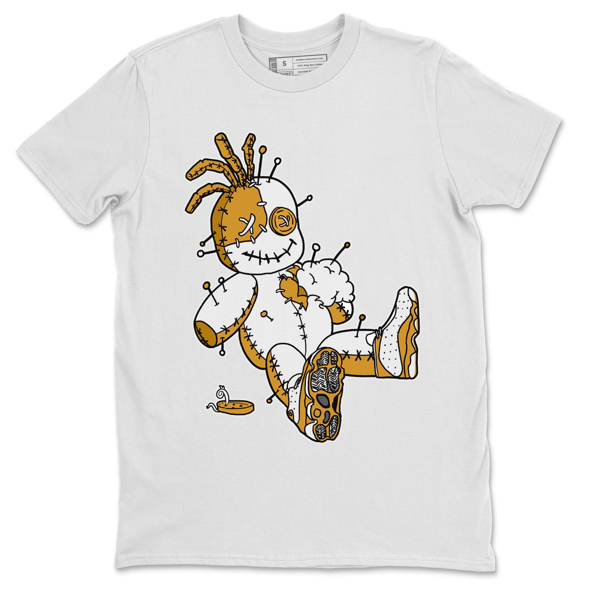 Jordan Retro 13 Wheat Sneaker Matching Tee Voodoo Doll Sneaker Tees 13 Wheat Sneaker T-Shirt Unisex Shirts White 2