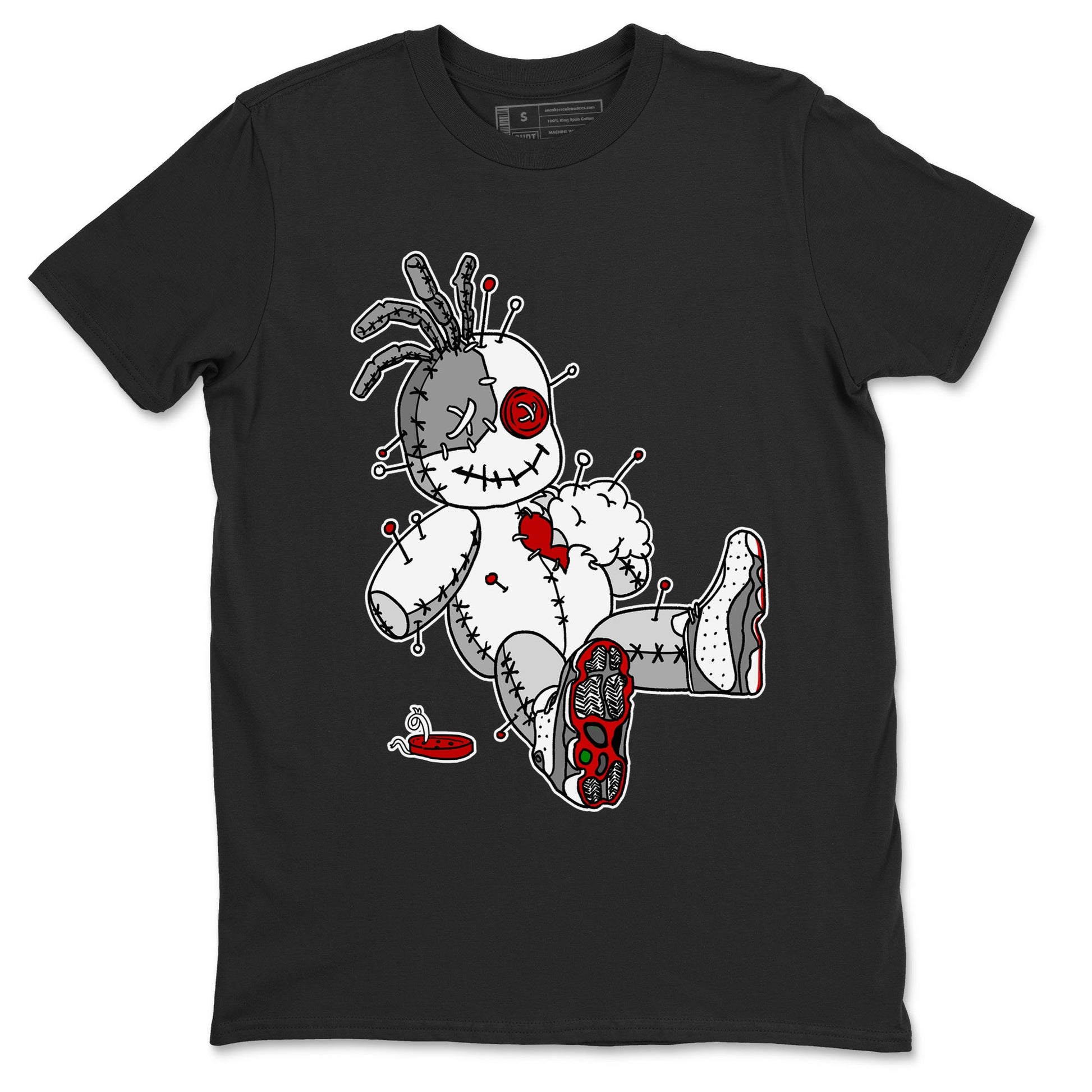 Air Jordan 13 Wolf Grey unique Halloween sneaker tee Voodoo Doll Sneaker Tees Air Jordan 13 Retro Wolf Grey T-Shirt Unisex Shirts Black 2