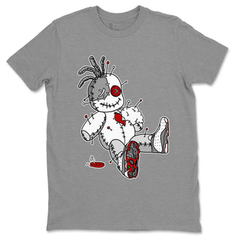 Air Jordan 13 Wolf Grey unique Halloween sneaker tee Voodoo Doll Sneaker Tees Air Jordan 13 Retro Wolf Grey T-Shirt Unisex Shirts Heather Grey 2