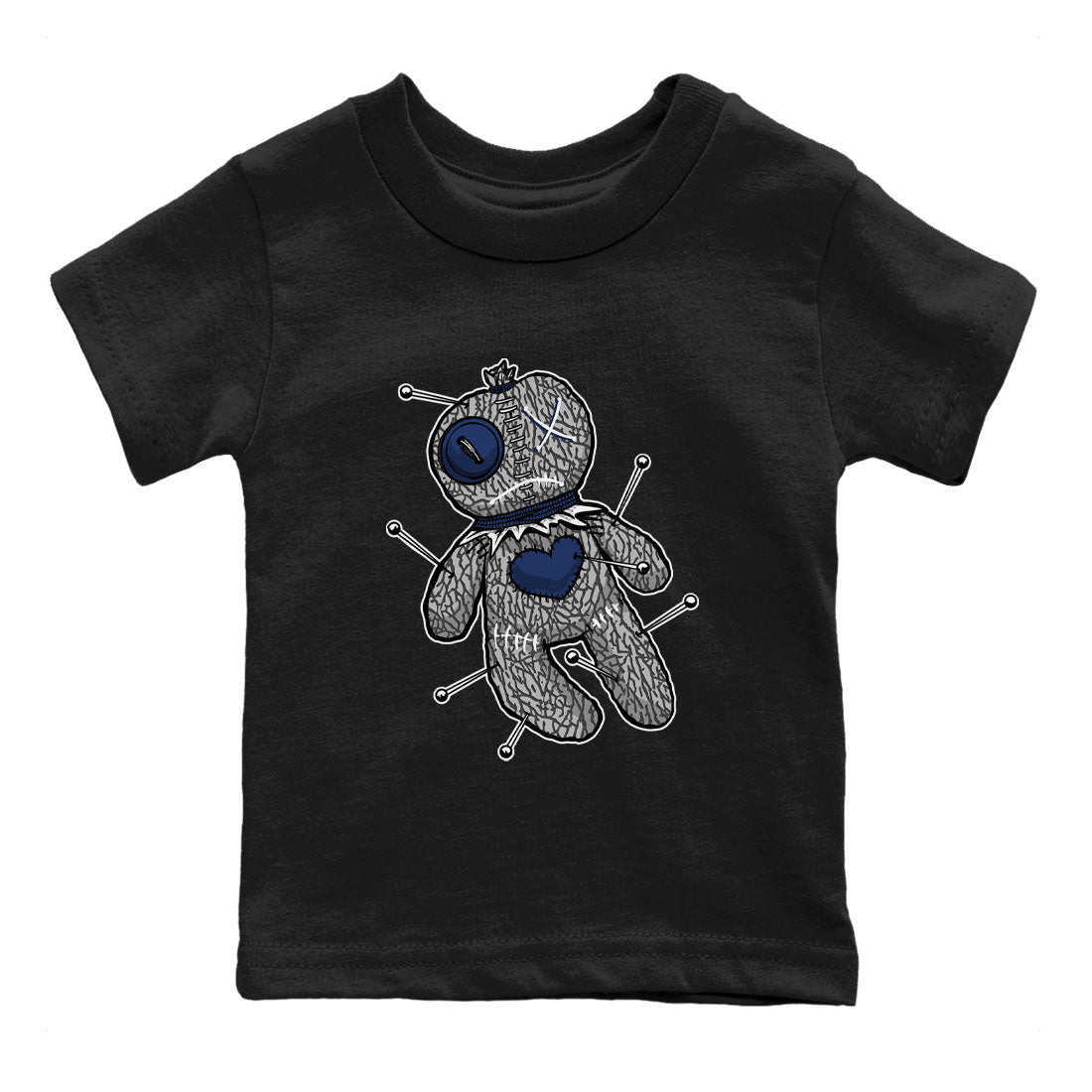 AJ3 Midnight Navy shirt to match jordans Voodoo Doll sneaker tees 3s Midnight Navy SNRT sneaker release tees baby toddler Black 1 cotton sneaker tee